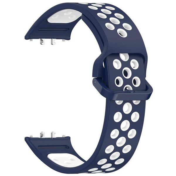 Sport Strap Compatible With Samsung Galaxy Fit 3 (SM-R390) - Blue &amp; White