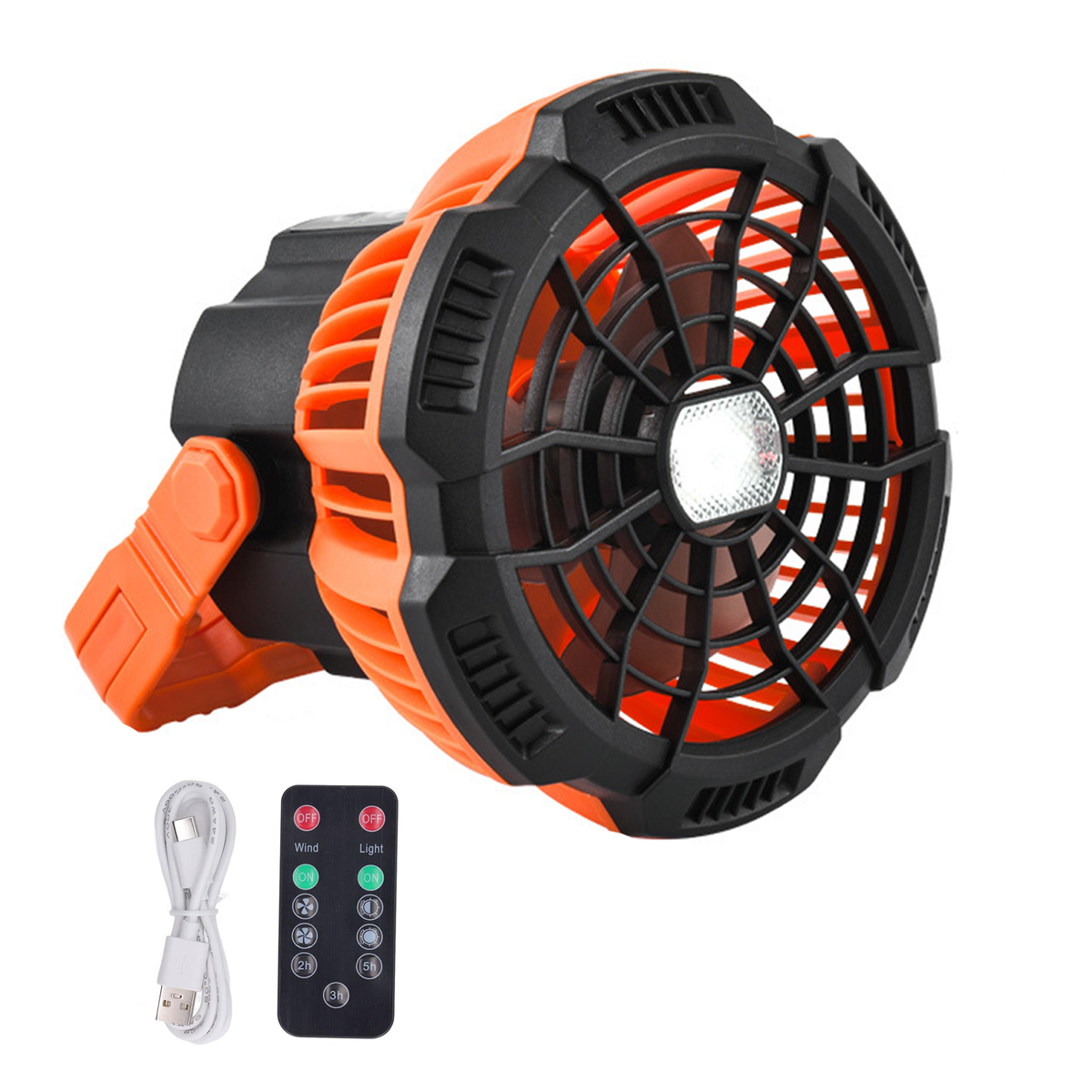 Portable LED Camping Fan Outdoor Rechargeable Table Ceiling Tent Fan