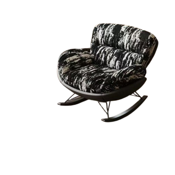 402 Plush Fabric Rocking Lounge Chair