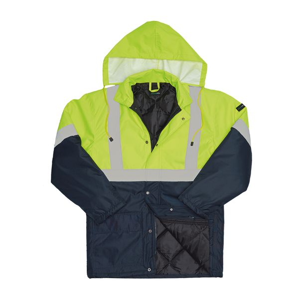 Javlin - Hi-Vis Two Tone Freezer Jacket - Navy / Yellow