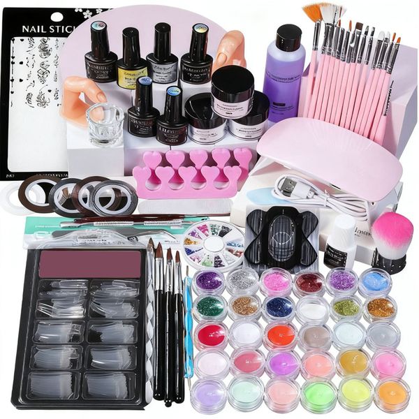 71Piece DIY Acrylic Powder Tool Kit - Extended Nail Art Kit For Beginners