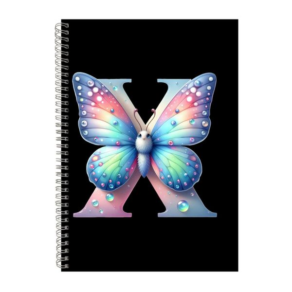 Butterfly X A4 Notebook Spiral Lined Trendy Note image