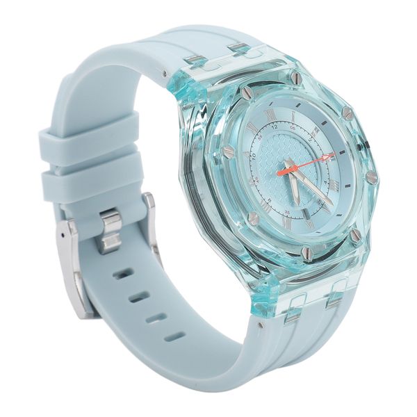 Kids Quartz Sports Watch Blue Luminous Waterproof Rubber Strap