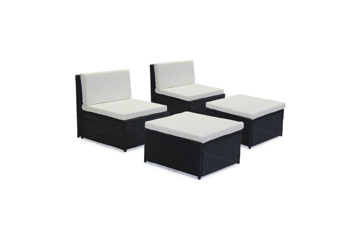 Rattan Utila 4 Piece - Marbled Black