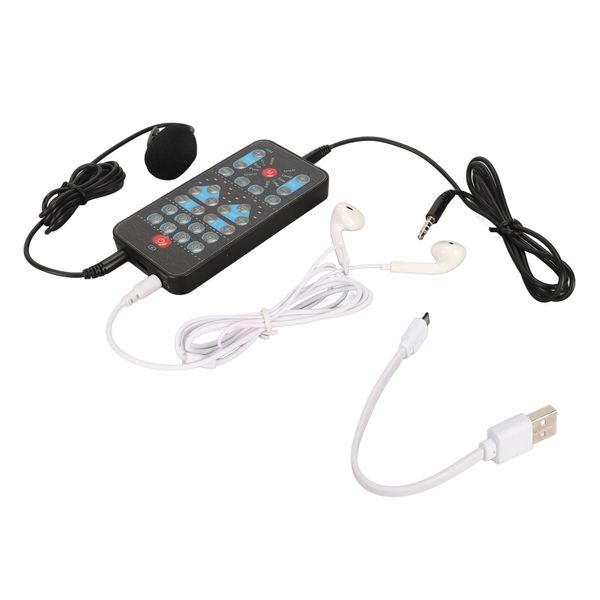 Portable ABS Handheld Voice Changer with 8 Sound Effects for Phone &amp; Tablet - Black