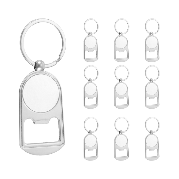 10 Pcs Sublimation Blank Keychain Metal Opener Sublimation Keychain