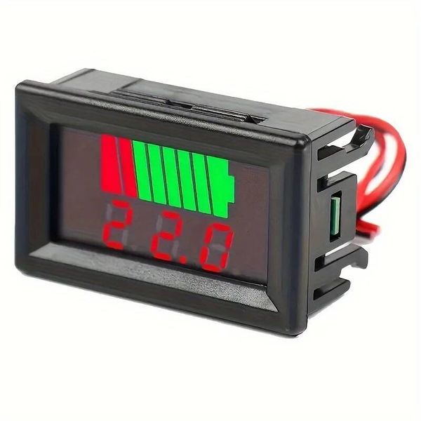 12V 24V 36V 48V 60V Car Charge Level Indicator Lithium Battery Capacity