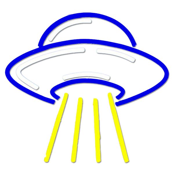 UFO Neon Sign For Room LED Neon Light Spaceship Dimmable Space Neon Signs