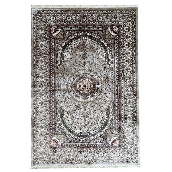 230 x 160cm Turkish Machine Made Multi Grey Persian Kashan Design Rug