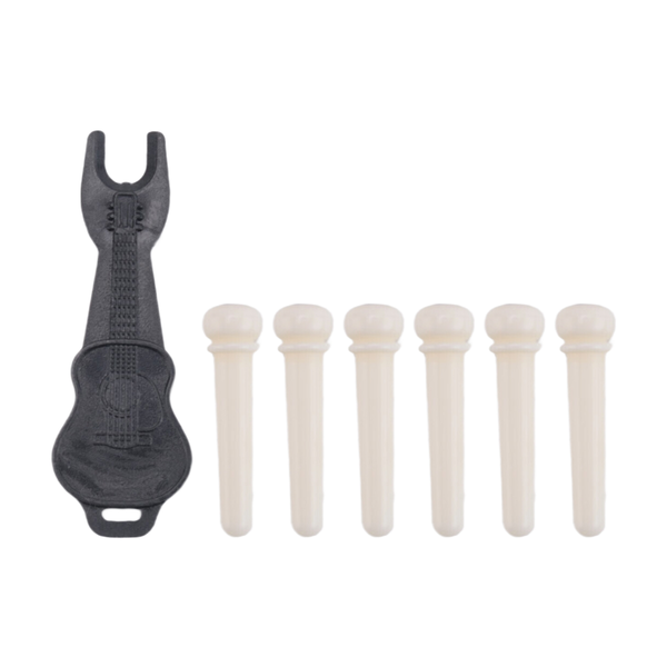 Guitar Cattle Bone Material Guitar Bridge Pins with Pearl Shell Dot
