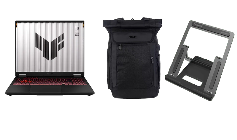 CS TUF Gaming A16 Ryzen 7 260 RTX 5050 48GB RAM/8TB SSD Laptop/Bag/Stand