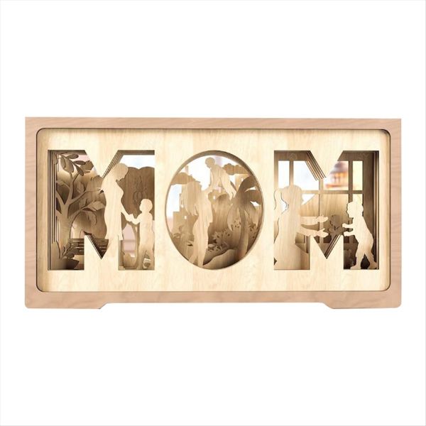 Multi-Layer Stand-Up Shape for Mom &amp; Son Ornaments Festival Gift