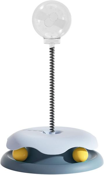 2 in 1 Interactive Slow Feeding Cat Toy With Teasing Track Ball Base