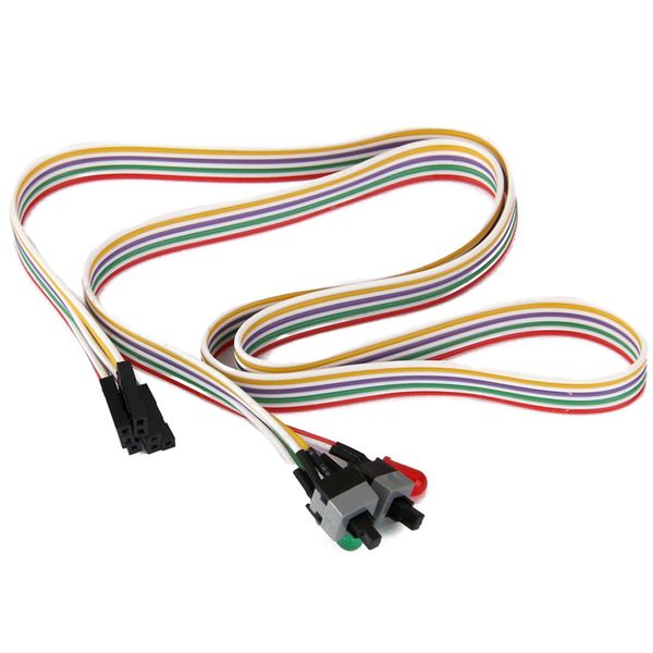 ATX PC Computer Motherboard Power Cord 2 Switch On With LED Light