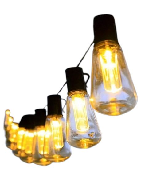 10 Piece Outdoor Pineapple Design LED Solar Lights - Warm White