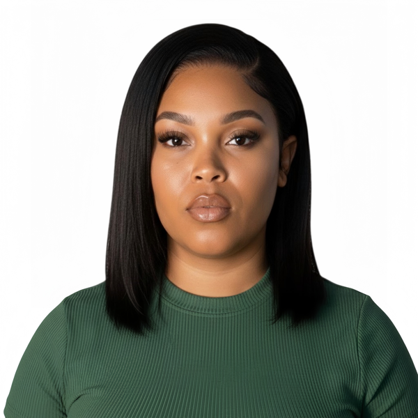 Luvée 14 inch Straight Bob Wig - Human Hair with 13x4 Lace Front
