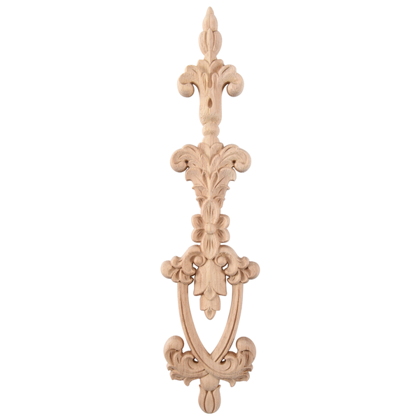 Wood Carved Corner Onlay Applique Unpainted Frame Decal 25x6cm