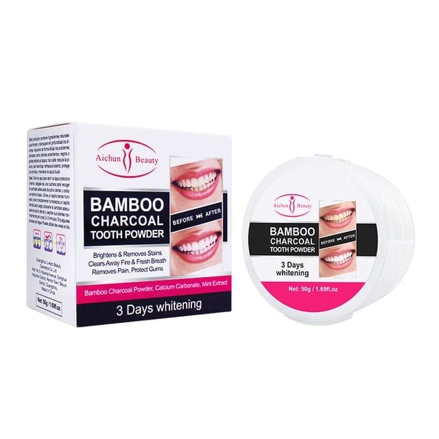 Mint Extract Deep Cleaning Bamboo Charcoal Oral Care Tooth Powder