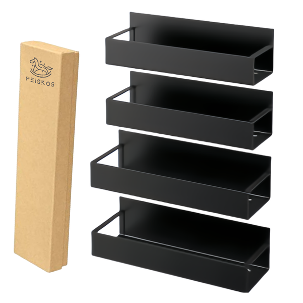 PEISKOS Strong Magnetic Nail-free Rack For Kitchen Refrigerator - 4 Pack