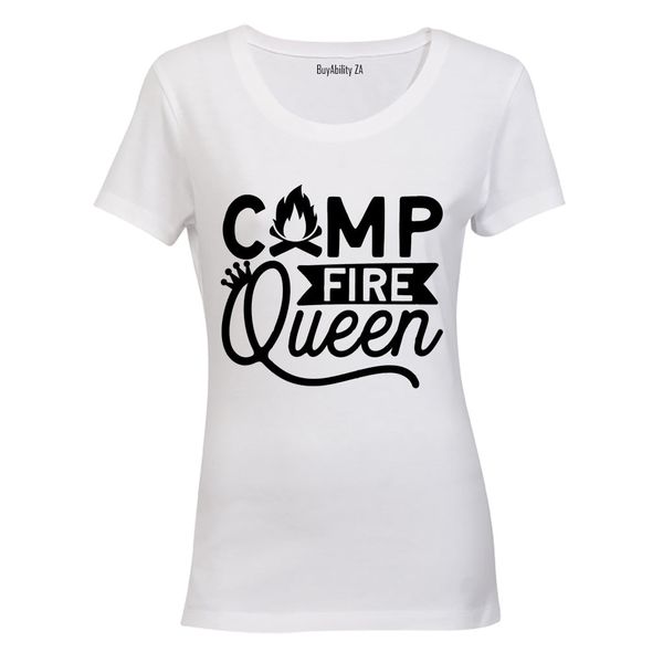 Camp Fire Queen - Ladies - T-Shirt - White