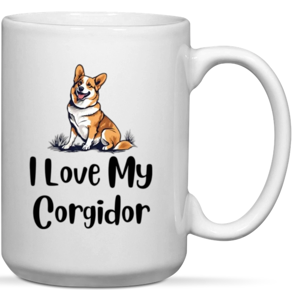 I Love My Corgidor Dog Lover Gift Mug