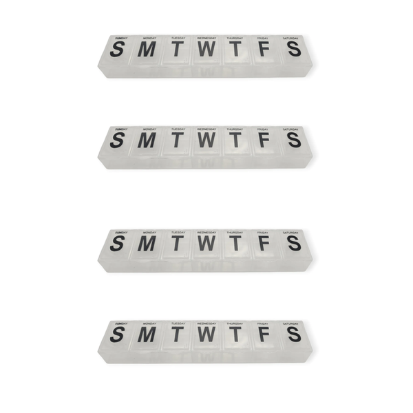 Daily Transparent Pill Organisers - 4 Pack