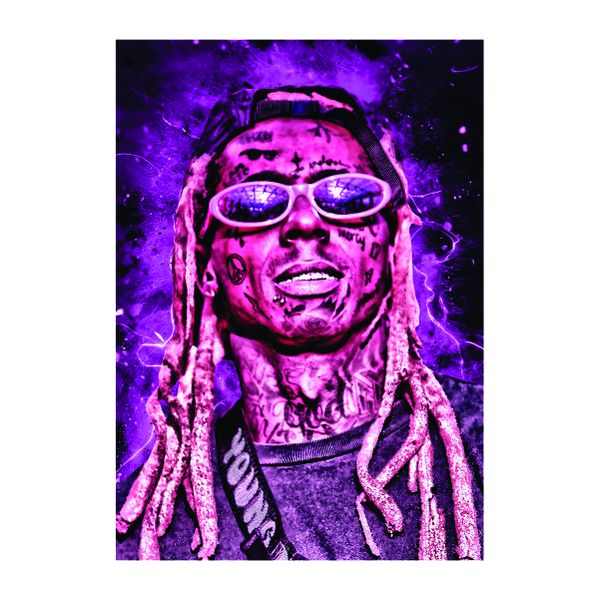 Lil Wayne Music Neon Pink - A1 poster
