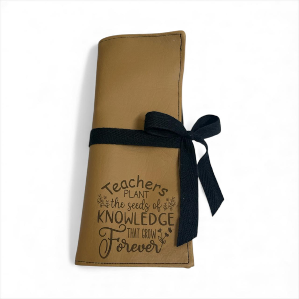 Teacher Gift - Engraved Garden Tool Set (18cm) in Leather Cover