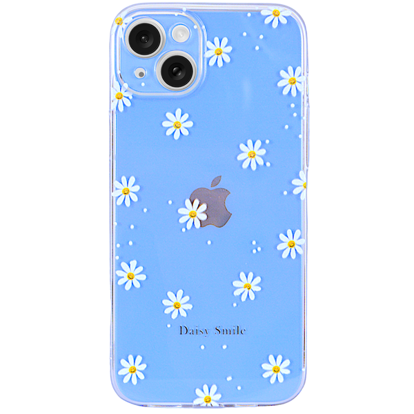 Clear - Phone Case with White Daisy Smile &amp; Pro Camera - Iphone 15 Plus
