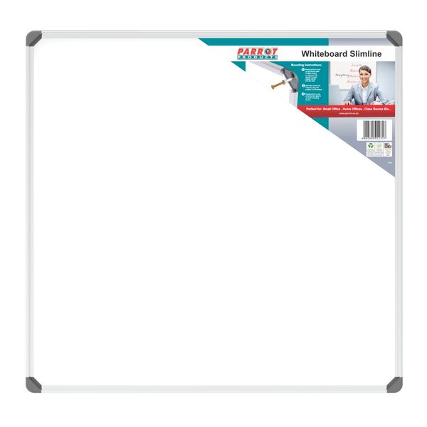 Parrot Whiteboard Slimline Non-Magnetic - 900 x 900mm