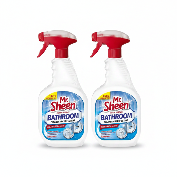 Mr Sheen Multi-Surface Bathroom Disinfectant Cleaner 1L - 2 Pack
