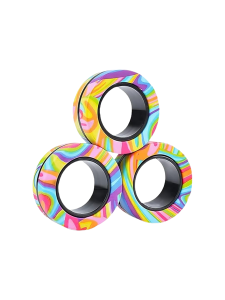 Magnetic Rings Fidget Toy - Stress Relief &amp; Focus Spinner