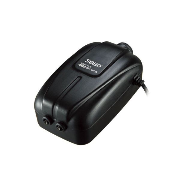 Sobo Aquarium Silent Design Air Pump Double Air Output Adjustable 2x5L/Min