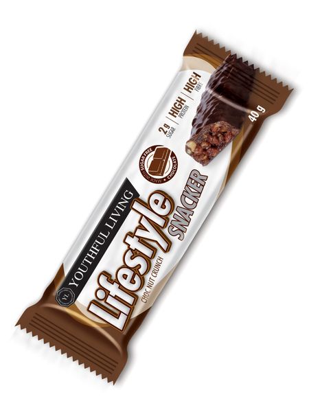 Youthful Living Lifestyle Snacker 40g Choc Milk Crunch x 12 Bars