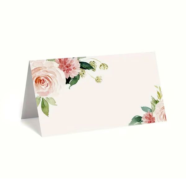 Roses Table Place Cards - Pack of 25