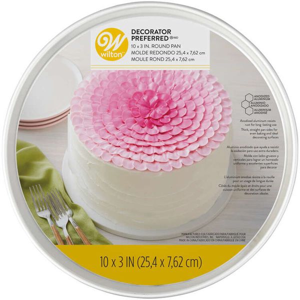Wilton 10 x 3 Decorator Preferred Round Cake Baking Decorating Pan Tray