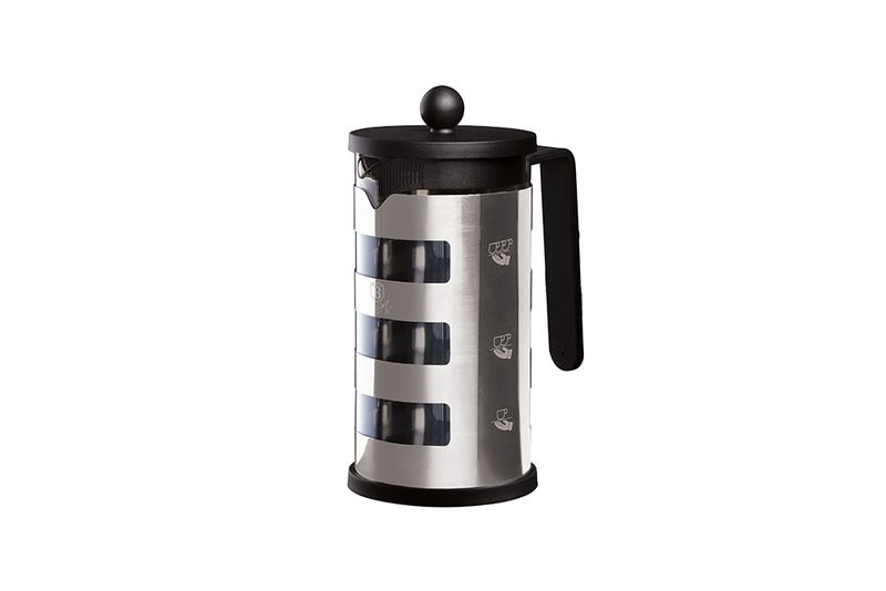 Berlinger Haus 1000ml Stainless Steel &amp; Glass Coffee Tea Plunger - Black