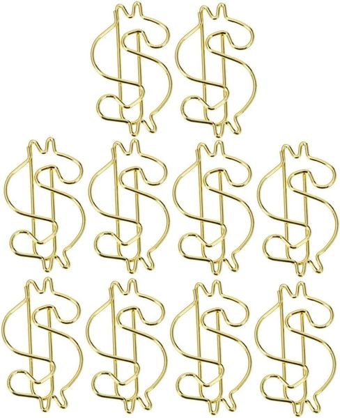 Golden Alloy Paper Clips Decorative Office Supplies For Files Photos Memos