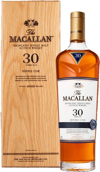The Macallan Single Malt 30 Year Old Double Cask Whisky 750ml