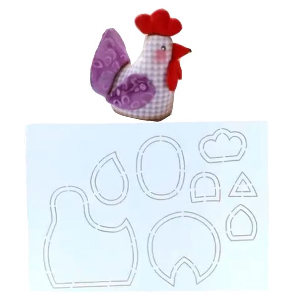 Craft Chicken Basket Case Template For DIY Projects - 20cm