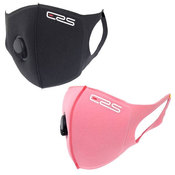 Second Wave ERS Sponge Mask Combo With Removable Filter - Black And Pink