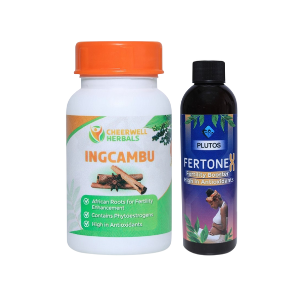 Women Fertility Boost Combo - Ingcambu 60 Capsules + Fertonex Tonic 100ml