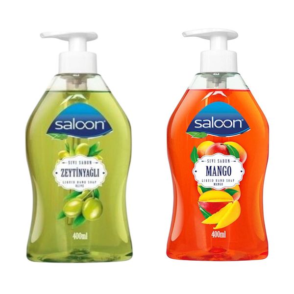 Saloon Liquid Hand Wash Soap - Mango &amp; Olive - 400ml - Combo