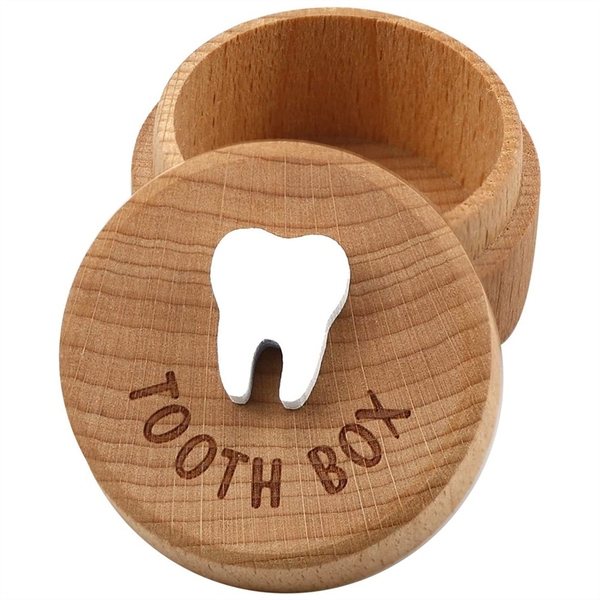 3D Carved Wooden Box Souvenir Tooth Keepsake Box Gift for Boy or Girl
