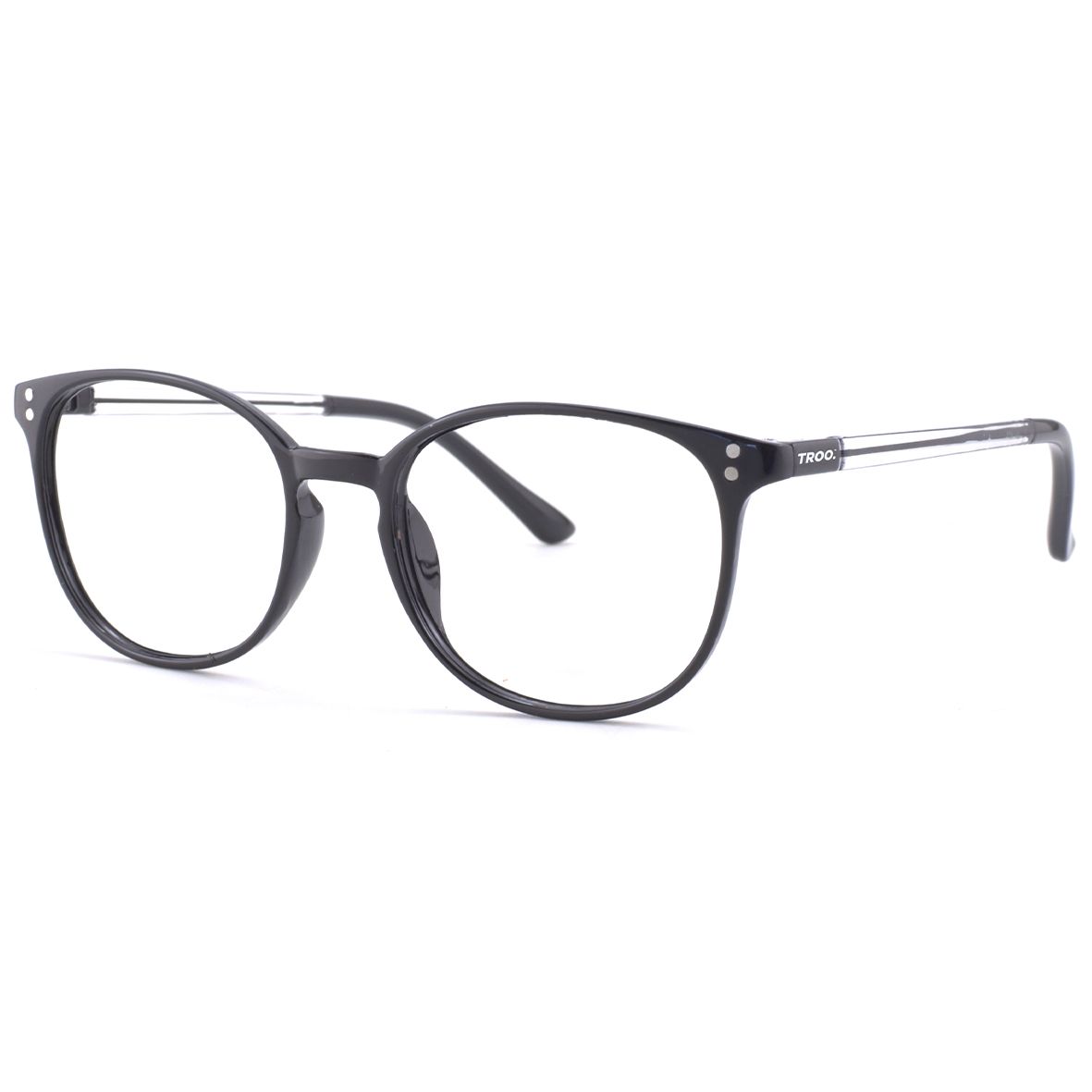 TROO Blue Light Blocking Classic Round Reading Glasses With Titanium