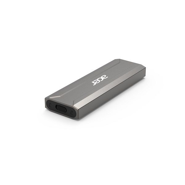 Acer USBC 10Gbps M.2 PCIe NVMe (B+M Key) / SATA (M-Key) SSD Enclosure-Grey