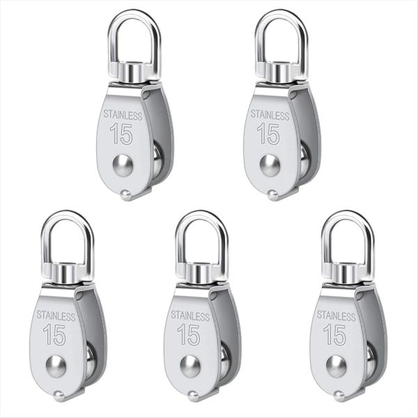 Pulley 304 Stainless Steel Single Pulley Block M15 5 Compatible with None