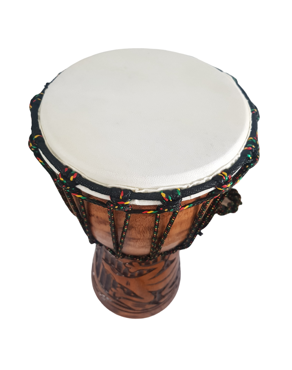 Djembe Drum Hand Painted 30cm Tall Percussion Instrument