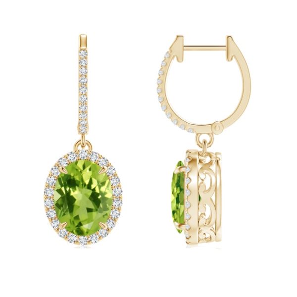 Civetta Spark Amora Earring - Swarovski Peridot Crystal Gold