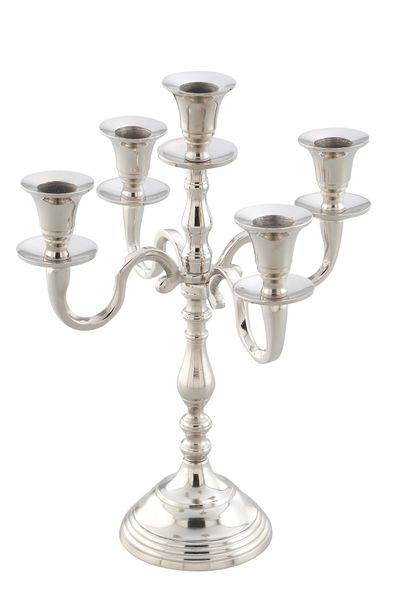 5-Arm Candle Stand Silver plated 30cm